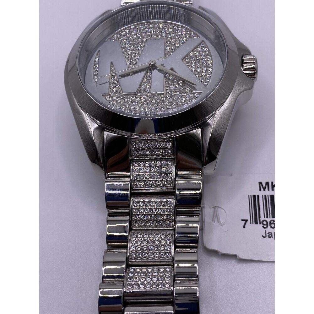 Michael Kors MK6486 MK Logo Dial Analog Sliver Quartz Women's Watch - Picture 7 of 10